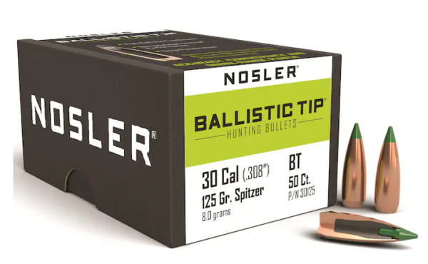 Buy Nosler Ballistic Tip Hunting Bullets Spitzer Boat Tail Box of 50 Online