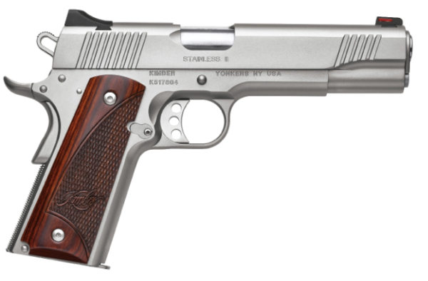 Buy Kimber Stainless II 10mm 1911 Pistol with Rosewood Grips and Fiber Optic Front Sight