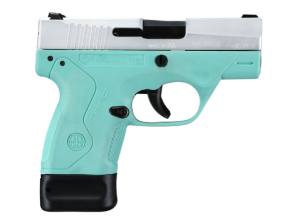Buy Beretta BU9 Nano 9mm Pistol with Robins Egg Blue Frame and Stainless Slide