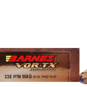 Buy Barnes VOR-TX Ammunition 338 Winchester Magnum 225 Grain TTSX Polymer Tipped Spitzer Boat Tail Lead-Free Box of 20