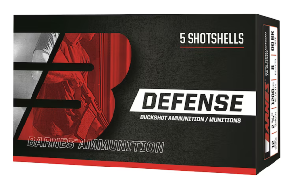 Buy Barnes Defense Ammunition 12 Gauge 2-3 4 00 Buckshot 8 Pellets Box of 5
