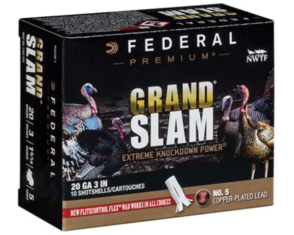 Buy Federal Premium Grand Slam Turkey Ammunition 20 Gauge 3 1-5 16 oz Buffered 5 Copper Plated Shot Flightcontrol Flex Wad Box of 10