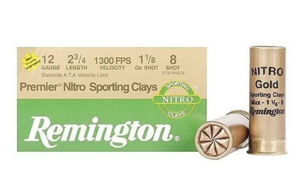 Buy Remington Premier Nitro Gold Sporting Clays Target Ammunition 12 Gauge 2-3 4 1-1 8 oz 8 Shot High Velocity