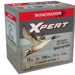 Buy Winchester Xpert High Velocity Ammunition 12 Gauge 3 1-1 4 oz 4 Non-Toxic Plated Steel Shot