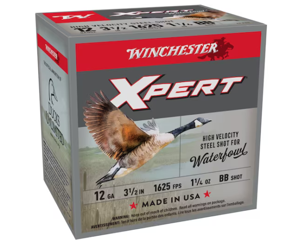 Buy Winchester Xpert High Velocity Ammunition 12 Gauge 3-1 2 1-1 4 oz BB Non-Toxic Steel Shot